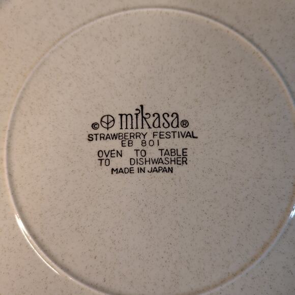 Vintage MIKASA Strawberry Festival 12 1/2" Round Chop Plate Platter Japan - Picture 7 of 8